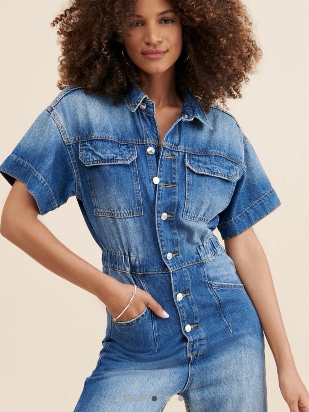 We The Free Marci Denim Jumpsuit NWOT